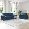 Zestaw Sof 2 pcs Niebieski 182 x 80 x 82 cm tkanina