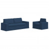 Zestaw Sof 2 pcs Niebieski 182 x 80 x 82 cm tkanina