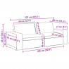 Zestaw Sof 2 pcs Niebieski 182 x 80 x 82 cm tkanina