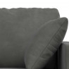 Zestaw Sof 2 pcs Ciemnoszary 198 x 78 x 80 cm Aksamit