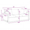 Zestaw Sof 2 pcs Ciemnoszary 198 x 78 x 80 cm Aksamit