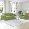 Zestaw Sof 2 pcs Jasnozielony 198 x 78 x 80 cm Aksamit