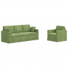 Zestaw Sof 2 pcs Jasnozielony 198 x 78 x 80 cm Aksamit