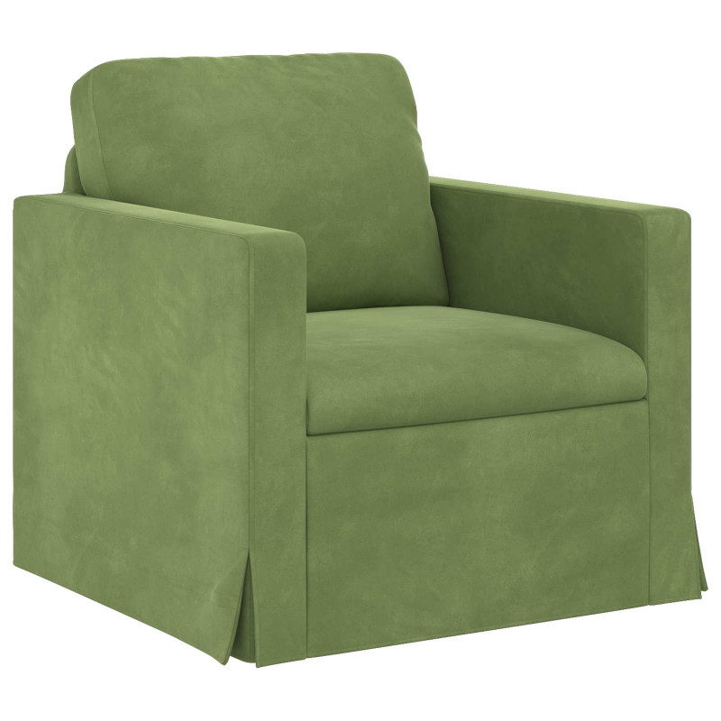 Zestaw Sof 2 pcs Jasnozielony 198 x 78 x 80 cm Aksamit