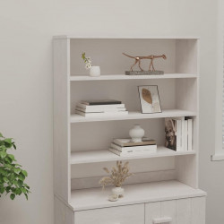 Nadstawka HAMAR, biała, 90x30x100 cm, lite drewno sosnowe