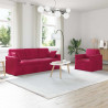 Zestaw Sof 2 pcs Czerwone wino 198 x 78 x 80 cm Aksamit