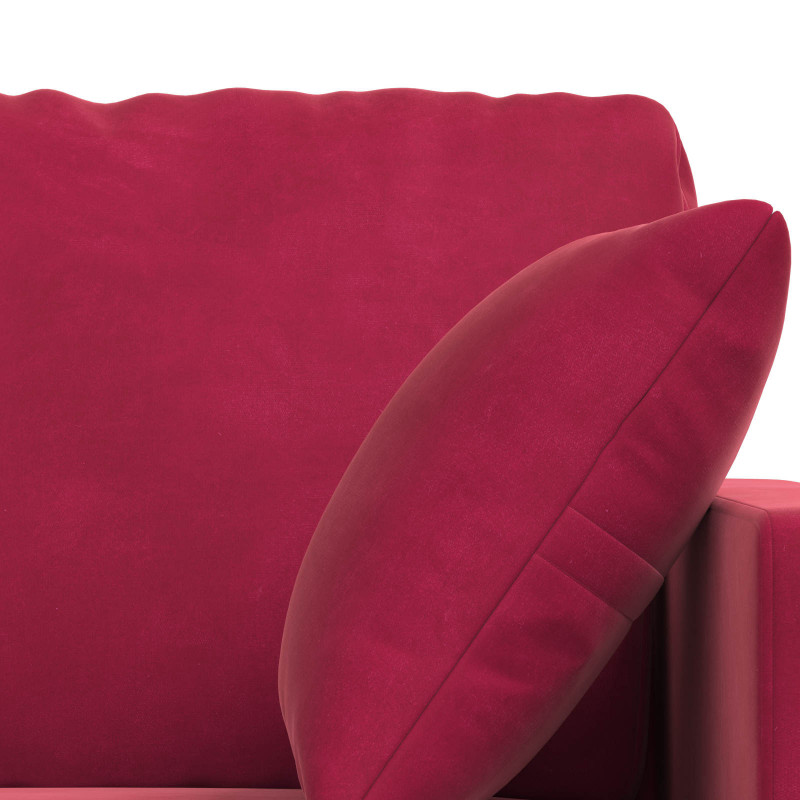 Zestaw Sof 2 pcs Czerwone wino 198 x 78 x 80 cm Aksamit