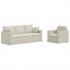 Zestaw Sof 2 pcs Kremowy 198 x 78 x 80 cm Aksamit