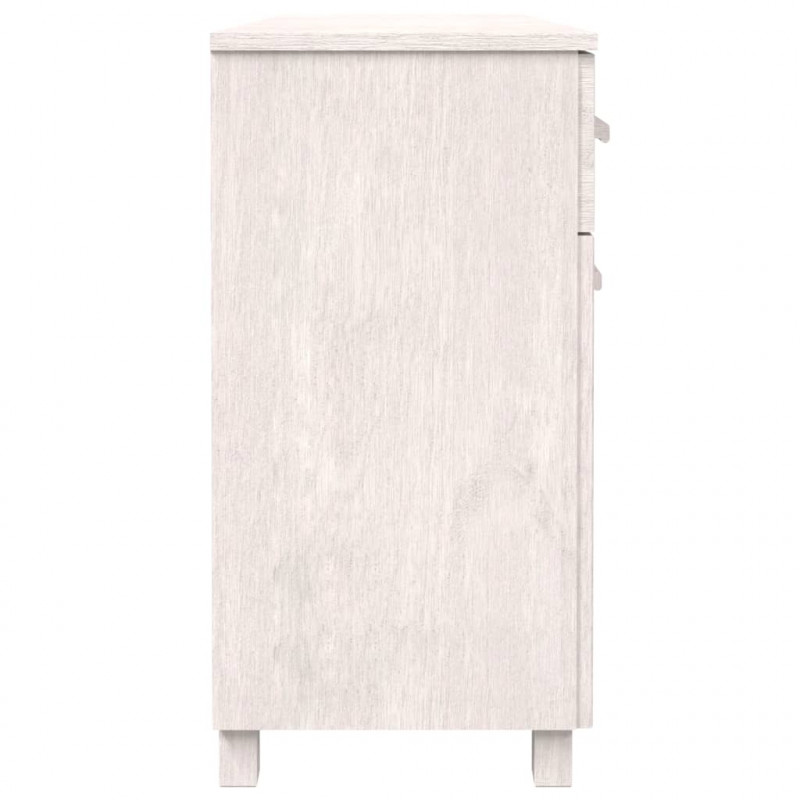 Szafka HAMAR, biała, 113x40x80 cm, lite drewno sosnowe