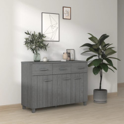 Szafka HAMAR, ciemnoszara, 113x40x80 cm, lite drewno sosnowe