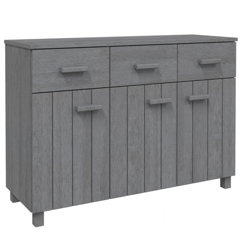Szafka HAMAR, ciemnoszara, 113x40x80 cm, lite drewno sosnowe