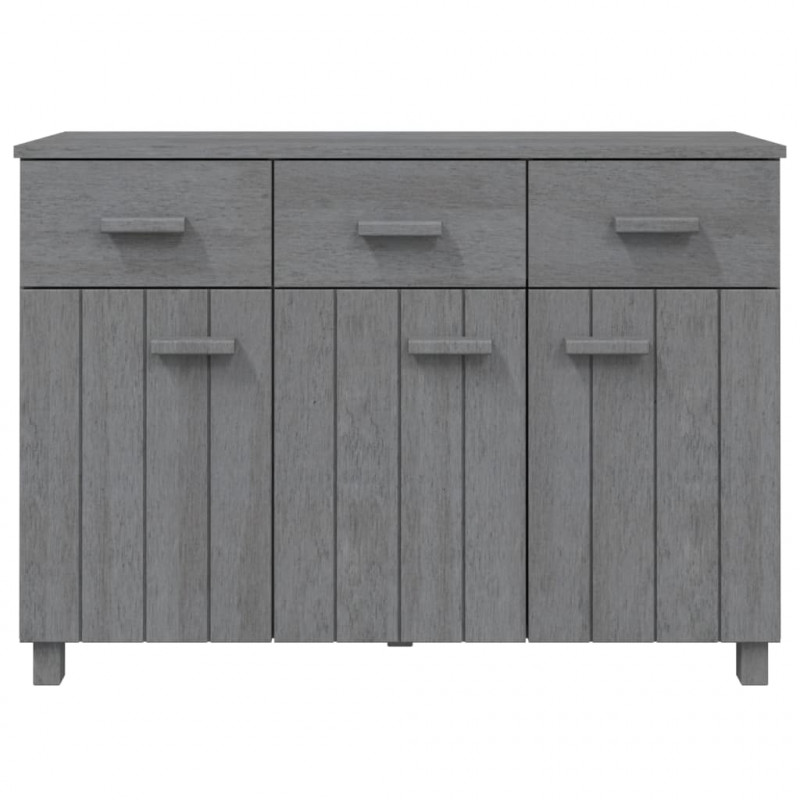 Szafka HAMAR, ciemnoszara, 113x40x80 cm, lite drewno sosnowe