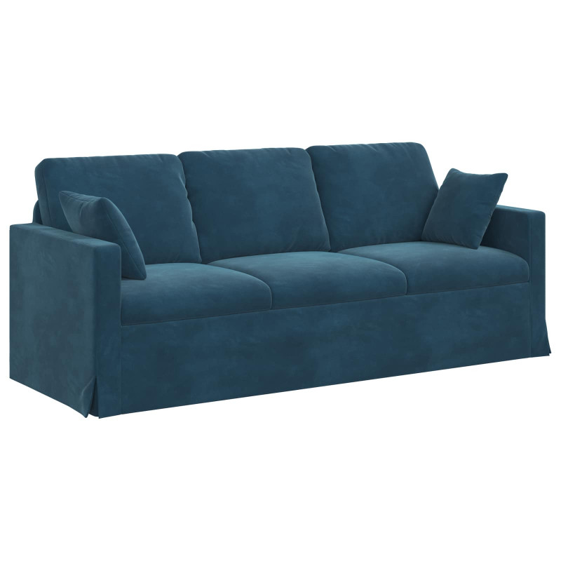 Zestaw Sof 2 pcs Niebieski 198 x 78 x 80 cm Aksamit