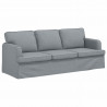 Zestaw Sof 2 pcs Jasnoszary 144 x 80 x 85 cm tkanina