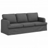 Zestaw Sof 2 pcs Ciemnoszary 144 x 80 x 85 cm tkanina
