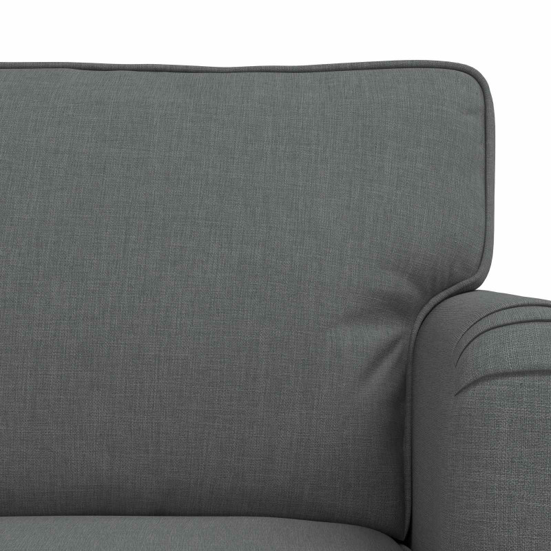Zestaw Sof 2 pcs Ciemnoszary 144 x 80 x 85 cm tkanina