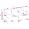 Zestaw Sof 2 pcs Ciemnoszary 144 x 80 x 85 cm tkanina