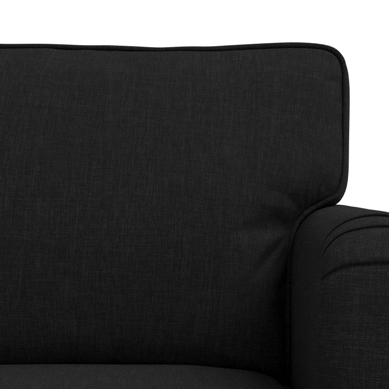 Zestaw Sof 2 pcs Czarny 144 x 80 x 85 cm tkanina