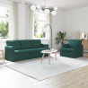 Zestaw Sof 2 pcs Ciemna zieleń 144 x 80 x 85 cm tkanina