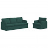 Zestaw Sof 2 pcs Ciemna zieleń 144 x 80 x 85 cm tkanina