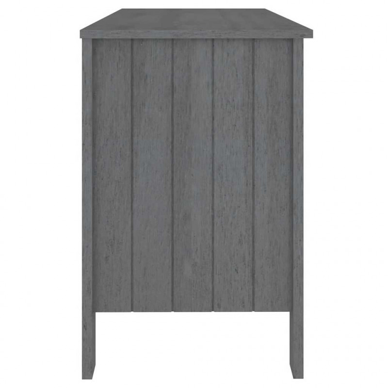 Biurko HAMAR, ciemnoszare, 113x50x75 cm, lite drewno sosnowe