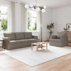 Zestaw Sof 2 pcs Ciemnoszary 144 x 80 x 85 cm tkanina