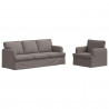 Zestaw Sof 2 pcs Ciemnoszary 144 x 80 x 85 cm tkanina
