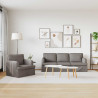 Zestaw Sof 2 pcs Ciemnoszary 144 x 80 x 85 cm tkanina