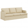 Zestaw Sof 2 pcs Kremowy 144 x 80 x 85 cm tkanina