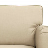 Zestaw Sof 2 pcs Kremowy 144 x 80 x 85 cm tkanina