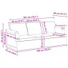 Zestaw Sof 2 pcs Kremowy 144 x 80 x 85 cm tkanina