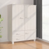 Szafa HAMAR, biała, 99x45x137 cm, lite drewno sosnowe