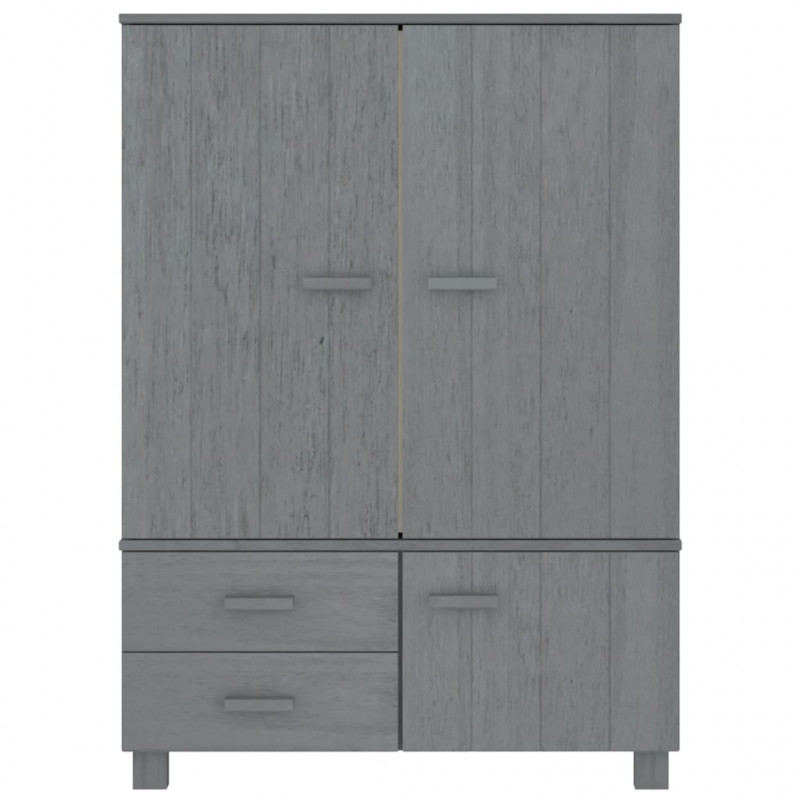 Szafa HAMAR, ciemnoszara, 99x45x137 cm, lite drewno sosnowe