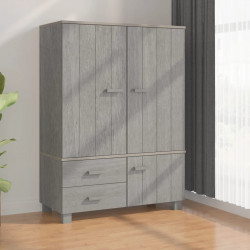 Szafa HAMAR, jasnoszara, 99x45x137 cm, lite drewno sosnowe