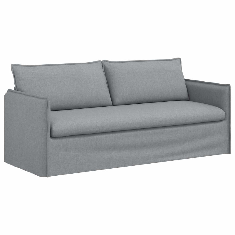 Zestaw Sof 2 pcs Jasnoszary 196 x 82 x 85 cm tkanina