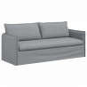 Zestaw Sof 2 pcs Jasnoszary 196 x 82 x 85 cm tkanina