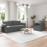 Zestaw Sof 2 pcs Ciemnoszary 196 x 82 x 85 cm tkanina