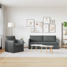 Zestaw Sof 2 pcs Ciemnoszary 196 x 82 x 85 cm tkanina