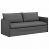 Zestaw Sof 2 pcs Ciemnoszary 196 x 82 x 85 cm tkanina