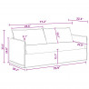 Zestaw Sof 2 pcs Ciemnoszary 196 x 82 x 85 cm tkanina