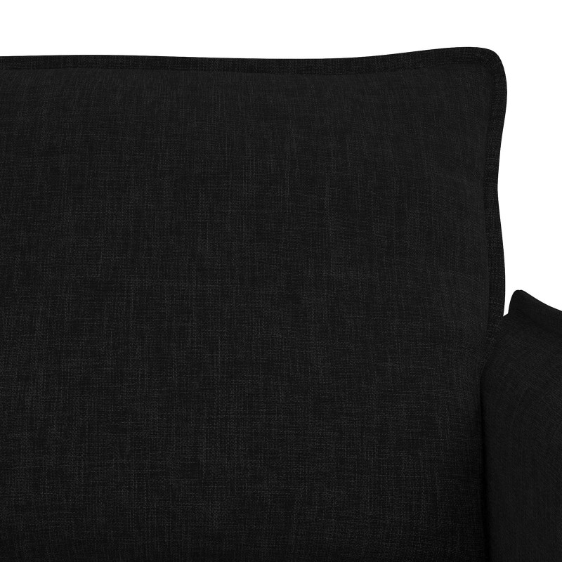 Zestaw Sof 2 pcs Czarny 196 x 82 x 85 cm tkanina
