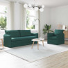 Zestaw Sof 2 pcs Ciemna zieleń 196 x 82 x 85 cm tkanina