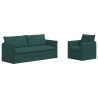 Zestaw Sof 2 pcs Ciemna zieleń 196 x 82 x 85 cm tkanina