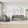 Zestaw Sof 2 pcs Ciemnoszary 196 x 82 x 85 cm tkanina