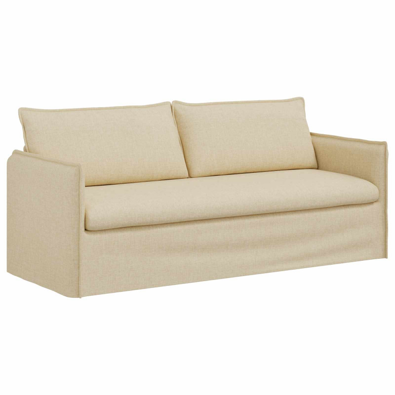 Zestaw Sof 2 pcs Kremowy 196 x 82 x 85 cm tkanina