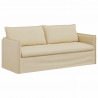 Zestaw Sof 2 pcs Kremowy 196 x 82 x 85 cm tkanina