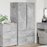Szafkowy Betonowy Szary 79,5 x 49 x 156 cm Drewno inżynieryjne