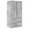 Szafkowy Betonowy Szary 79,5 x 49 x 156 cm Drewno inżynieryjne