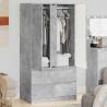 Szafkowy Betonowy Szary 79,5 x 49 x 156 cm Drewno inżynieryjne