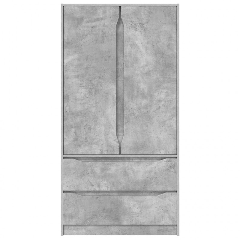 Szafkowy Betonowy Szary 79,5 x 49 x 156 cm Drewno inżynieryjne
